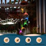 Solar Hummingbirds Chime garden night light - Image 5