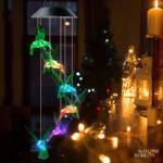 Solar Hummingbirds Chime garden night light - Image 4