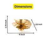 🪔  Brass Leaf Design Diya (Set of 1)  – 2 Peace Elegant Diwali Decor 🪔 - Image 6