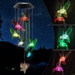 Solar Hummingbirds Chime garden night light - Image 10
