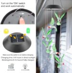 Solar Hummingbirds Chime garden night light - Image 9