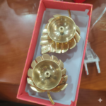 🪔  Brass Leaf Design Diya (Set of 1)  – 2 Peace Elegant Diwali Decor 🪔