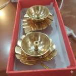 🪔  Brass Leaf Design Diya (Set of 1)  – 2 Peace Elegant Diwali Decor 🪔 - Image 2